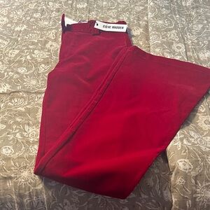 Steve Madden women's Bold Red velvet like Pants